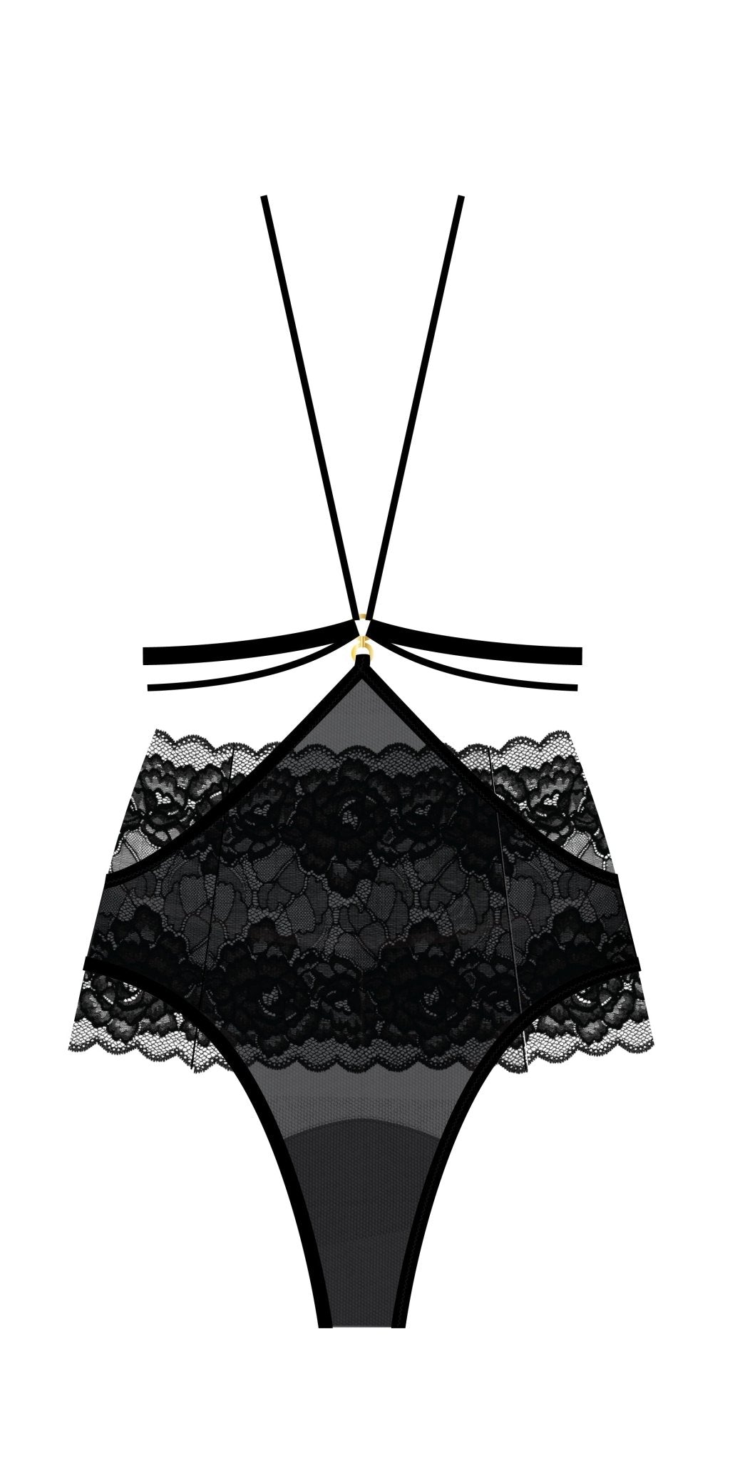 Rebel rose Lingerie product image render zwart